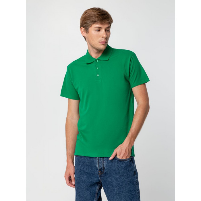 Рубашка поло мужская Summer 170 ярко-зеленая, размер XXL