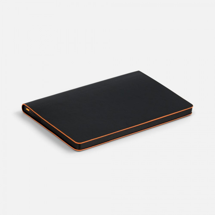 Ежедневник Trait, недатированный, черный с оранжевым