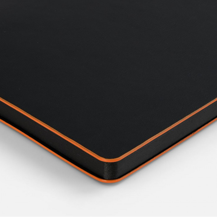 Ежедневник Trait, недатированный, черный с оранжевым