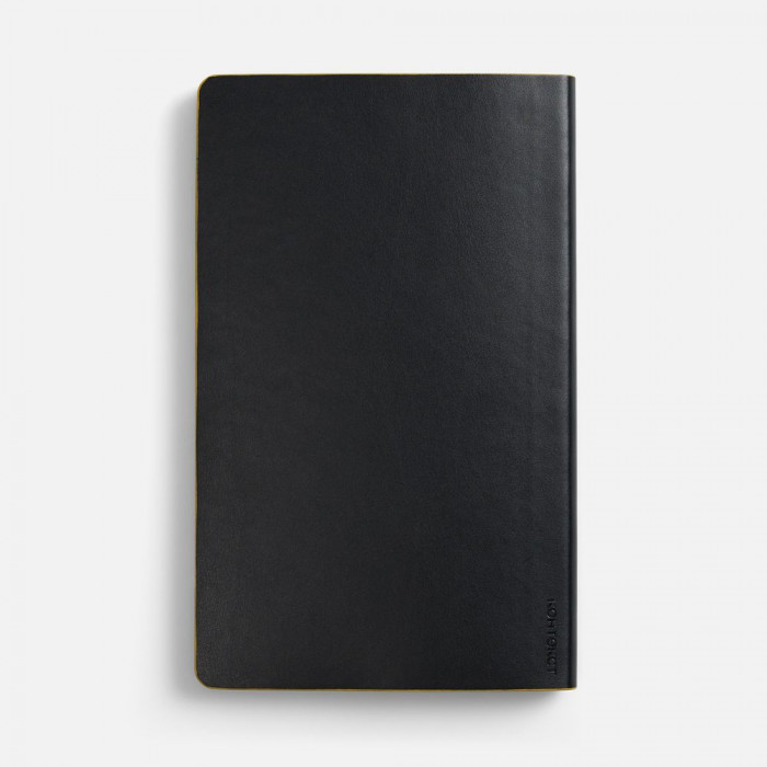 Ежедневник Trait, недатированный, черный с желтым