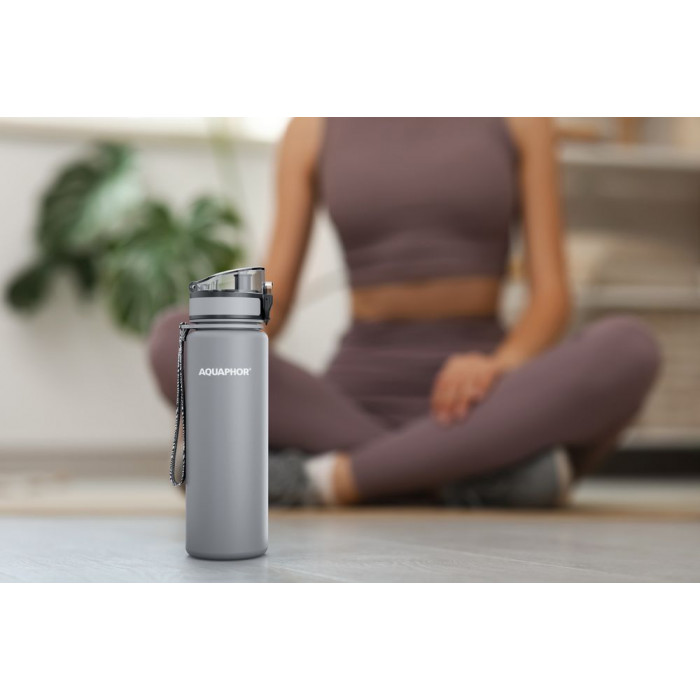 Бутылка с фильтром «Аквафор Сити», серая