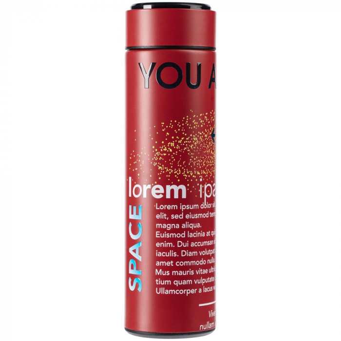 Смарт-бутылка с заменяемой батарейкой Long Therm, красная