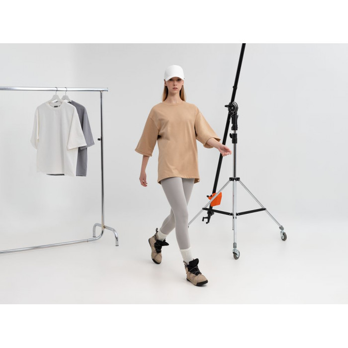 Футболка оверсайз унисекс Kosmos 2.0, бежевая, размер XL/XXL