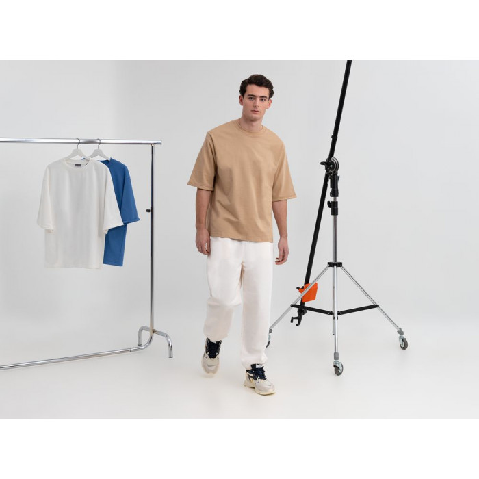 Футболка оверсайз унисекс Kosmos 2.0, бежевая, размер XL/XXL