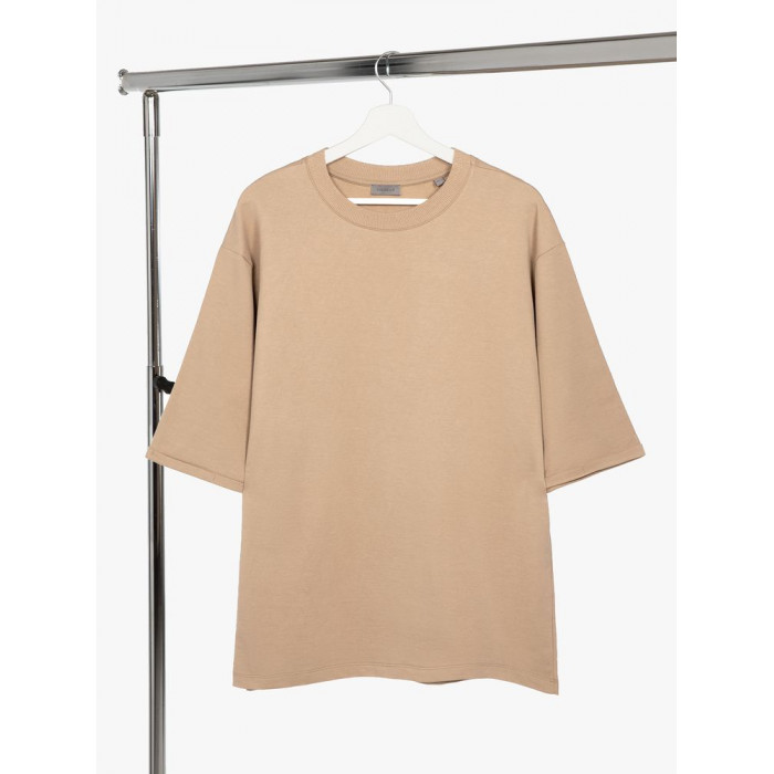 Футболка оверсайз унисекс Kosmos 2.0, бежевая, размер XL/XXL