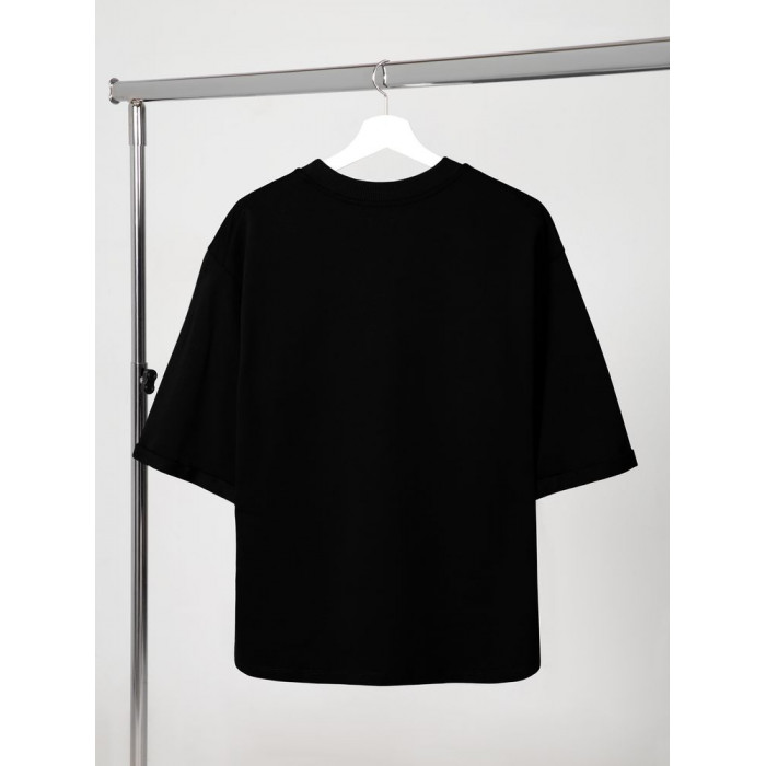 Футболка оверсайз унисекс Kosmos 2.0, черная, размер XL/XXL