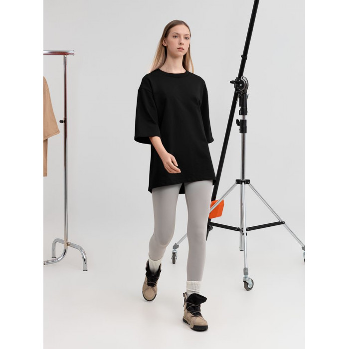 Футболка оверсайз унисекс Kosmos 2.0, черная, размер XL/XXL