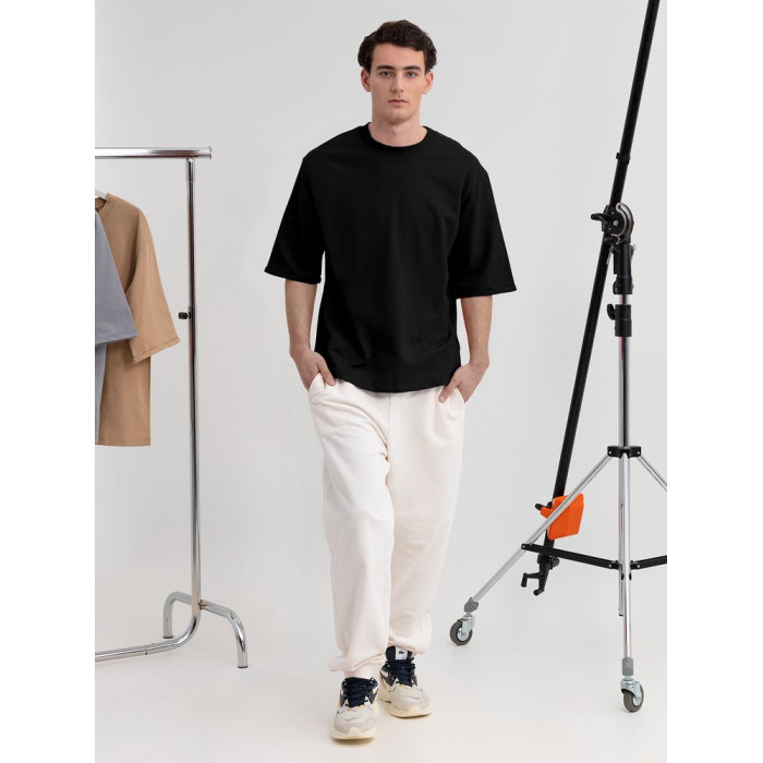 Футболка оверсайз унисекс Kosmos 2.0, черная, размер XL/XXL