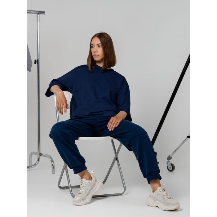 Футболка оверсайз унисекс Kosmos 2.0, темно-синяя, размер XL/ XXL