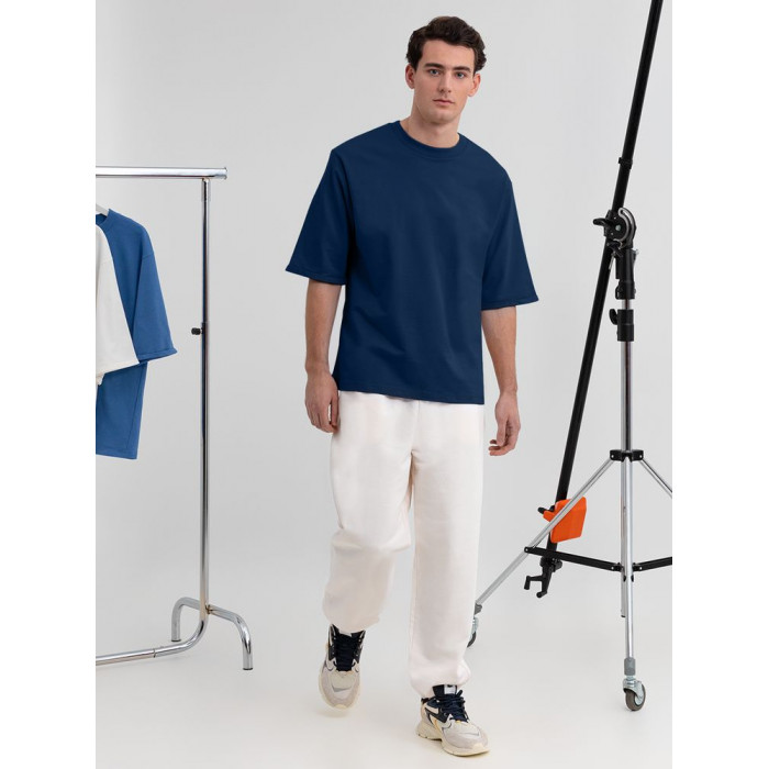 Футболка оверсайз унисекс Kosmos 2.0, темно-синяя, размер XL/ XXL