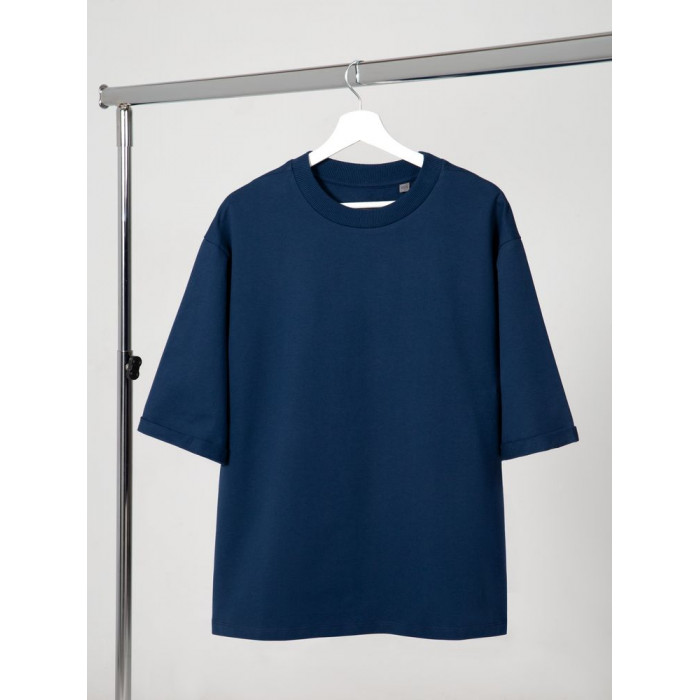 Футболка оверсайз унисекс Kosmos 2.0, темно-синяя, размер XL/ XXL