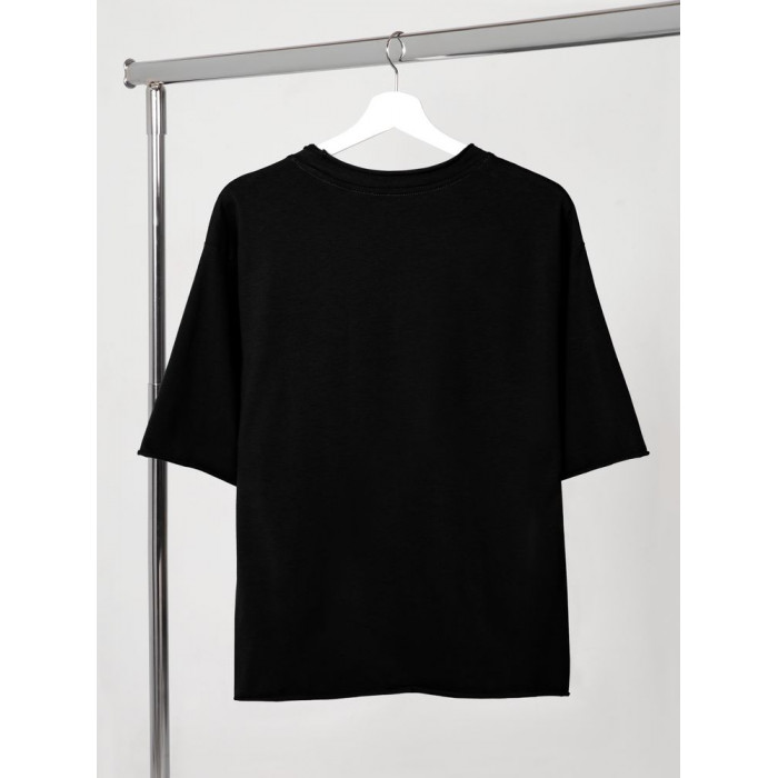 Футболка оверсайз Vozduh 2.0, черная, размер XL/XXL