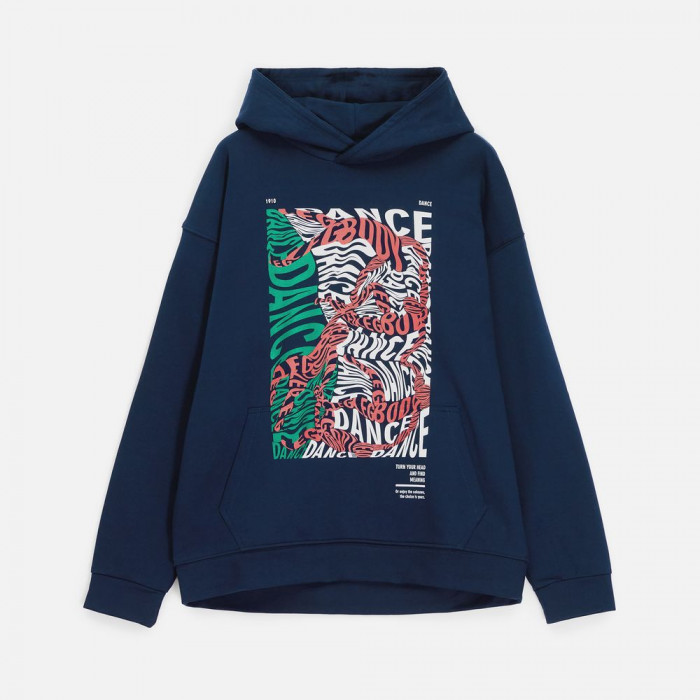 Худи оверсайз унисекс Outshine, темно-синее, размер XL/2XL