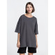 Футболка унисекс оверсайз Crosstown, темно-серая, размер XXL Футболка унисекс оверсайз Crosstown, темно-серая, размер XXL