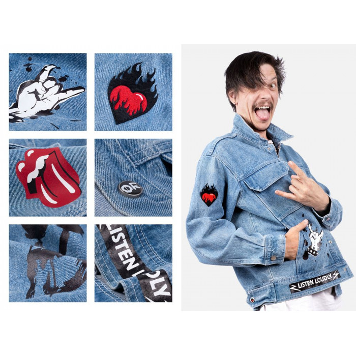 Куртка джинсовая O2, голубая, размер XS/S