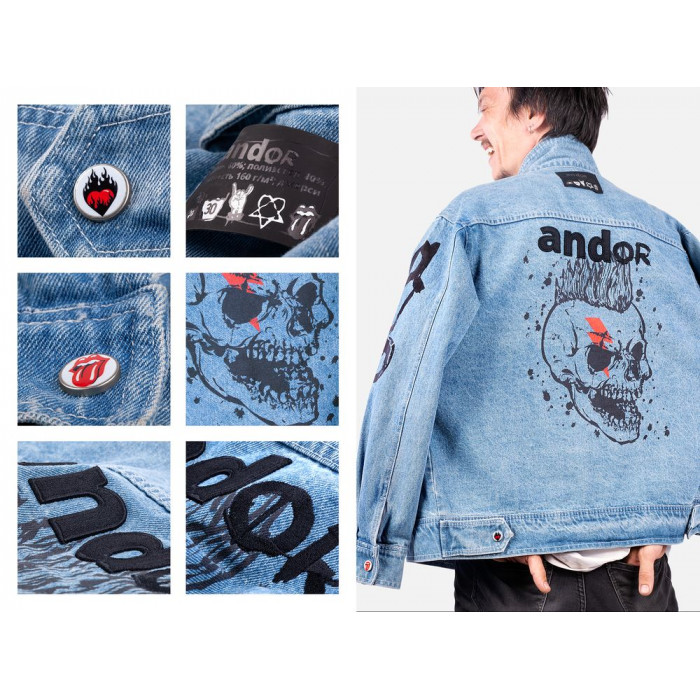 Куртка джинсовая O2, голубая, размер XS/S