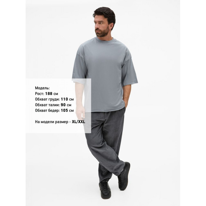 Футболка унисекс T1, серая, размер XL/XXL