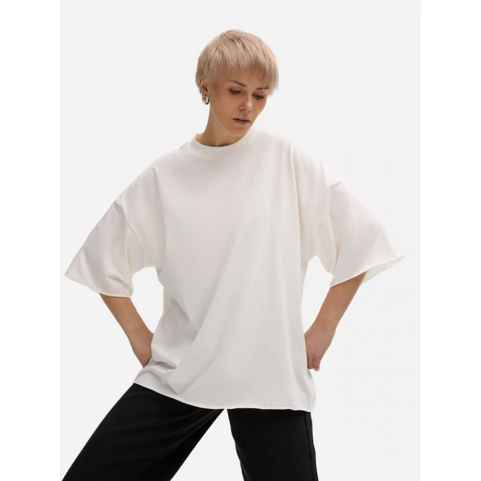 Футболка унисекс T1, молочно-белая, размер XL/XXL