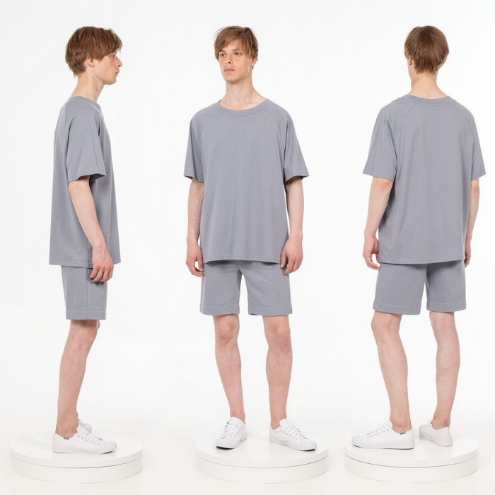 Футболка унисекс T2, серая, размер XL/XXL