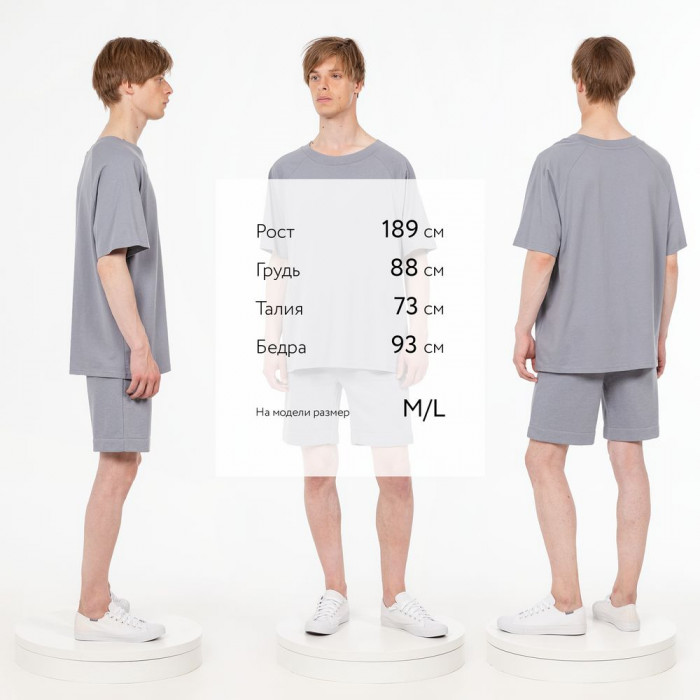 Футболка унисекс T2, серая, размер XL/XXL