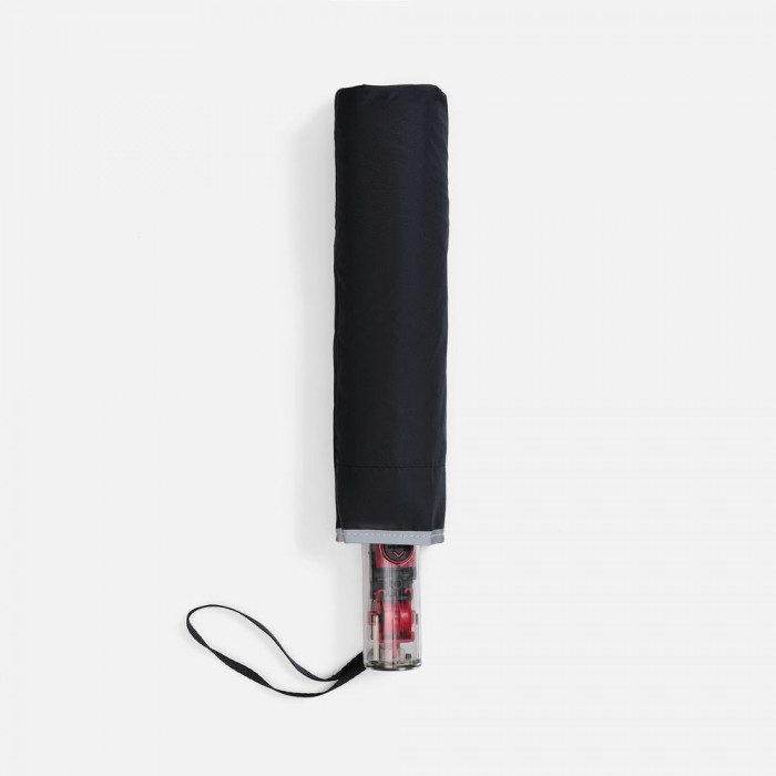 Зонт наоборот складной Futurum со светоотражающим кантом, черный