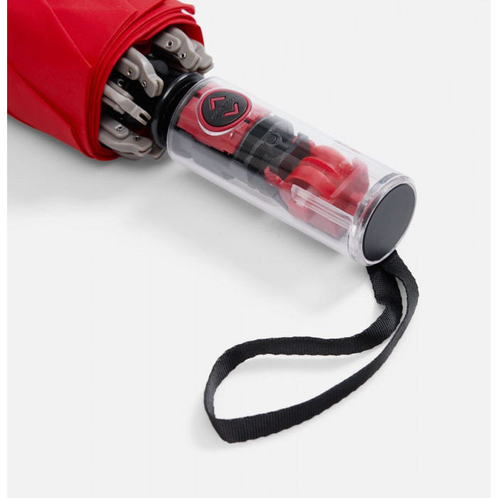 Зонт наоборот складной Futurum со светоотражающим кантом, красный