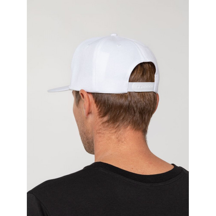 Бейсболка Snapback с прямым козырьком, белая