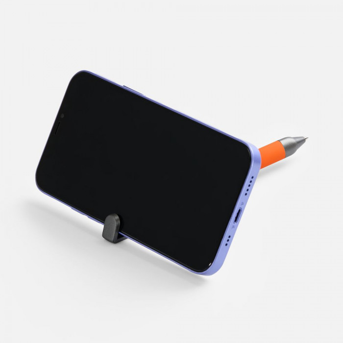 Ручка шариковая Standic с подставкой для телефона, оранжевая