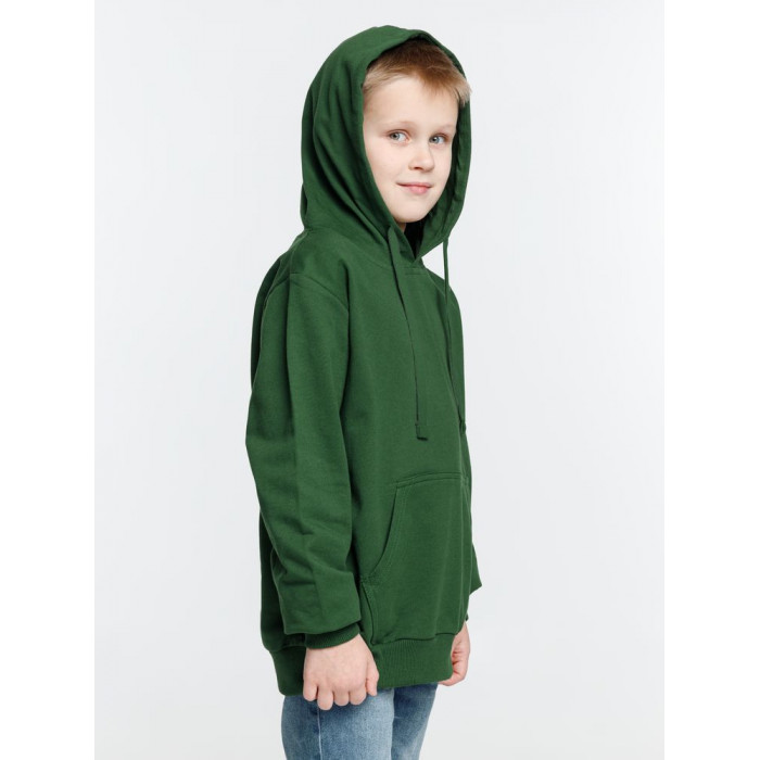 Худи детское Kirenga Kids 2.0, темно-зеленое, 10 лет