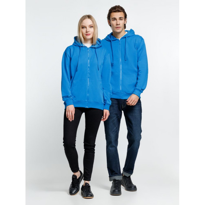 Толстовка на молнии с капюшоном Siverga 2.0, бирюзовая, размер 4XL