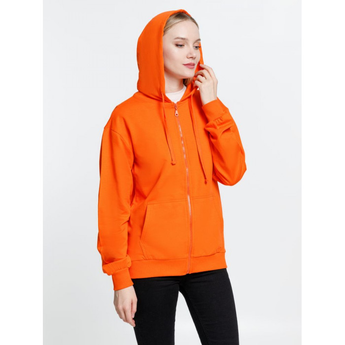 Толстовка на молнии с капюшоном Siverga 2.0, оранжевая, размер 4XL