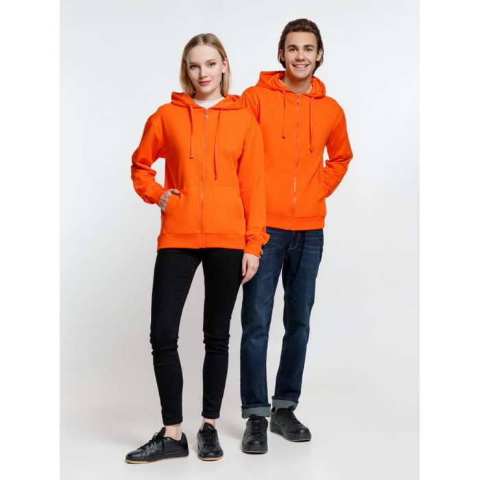 Толстовка на молнии с капюшоном Siverga 2.0, оранжевая, размер 4XL