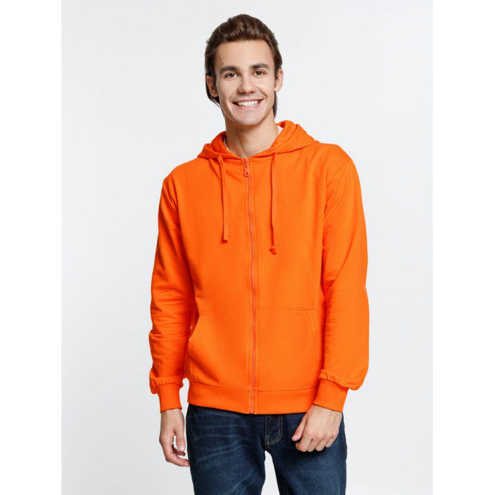 Толстовка на молнии с капюшоном Siverga 2.0, оранжевая, размер 4XL