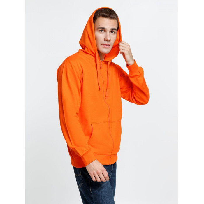 Толстовка на молнии с капюшоном Siverga 2.0, оранжевая, размер 4XL