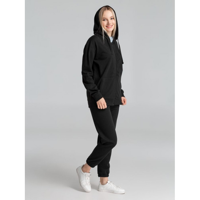 Толстовка на молнии с капюшоном Siverga 2.0, черная, размер 5XL