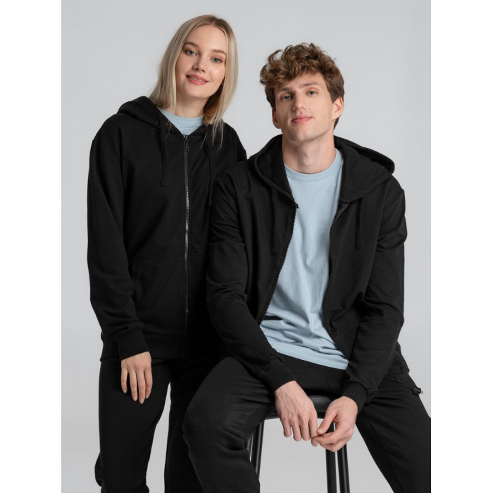 Толстовка на молнии с капюшоном Siverga 2.0, черная, размер 5XL