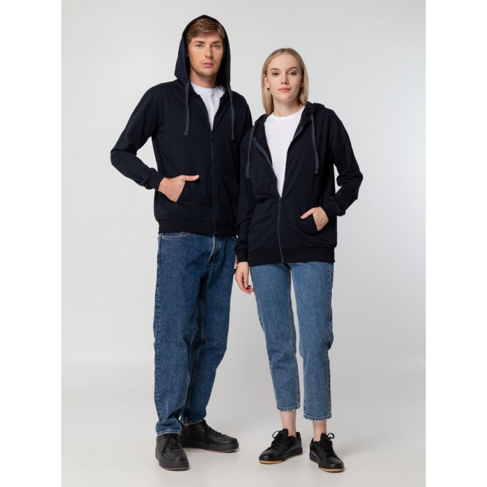 Толстовка на молнии с капюшоном Siverga 2.0, темно-синяя, размер 4XL