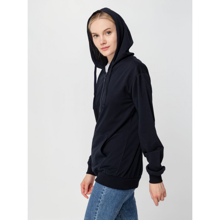 Толстовка на молнии с капюшоном Siverga 2.0, темно-синяя, размер 4XL