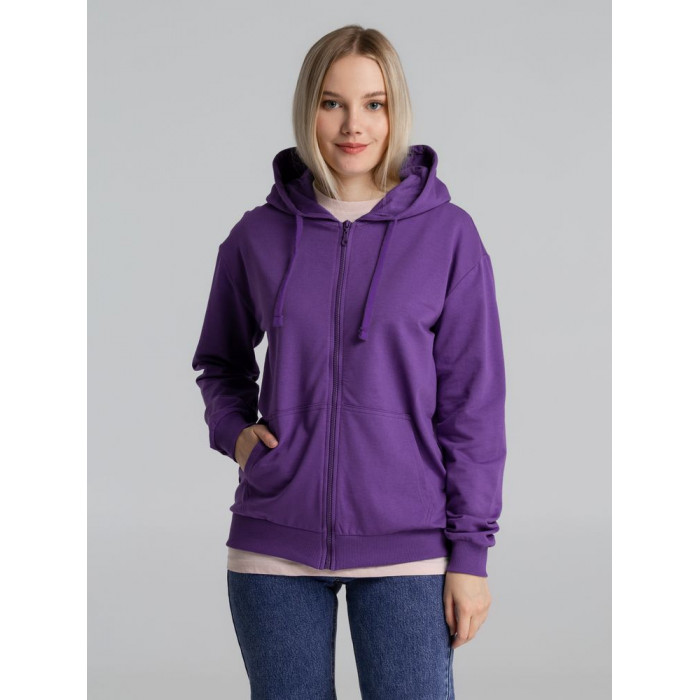Толстовка на молнии с капюшоном Siverga 2.0, фиолетовая, размер 4XL