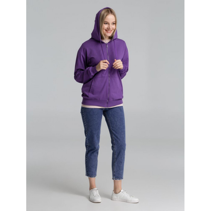 Толстовка на молнии с капюшоном Siverga 2.0, фиолетовая, размер 4XL