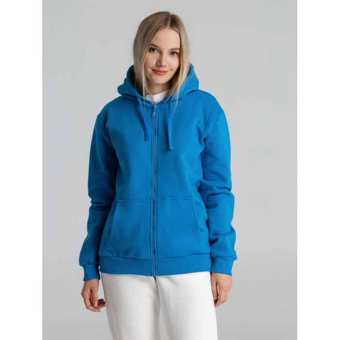 Толстовка на молнии с капюшоном Siverga Heavy 2.0, бирюзовая, размер 4XL