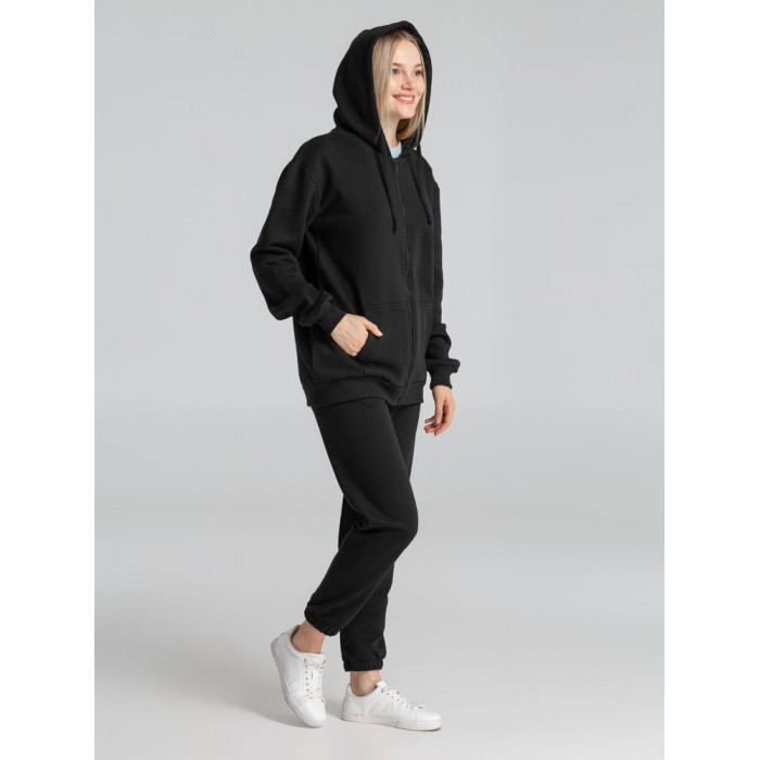 Толстовка на молнии с капюшоном Siverga Heavy 2.0, черная, размер 5XL