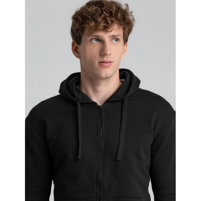 Толстовка на молнии с капюшоном Siverga Heavy 2.0, черная, размер 5XL