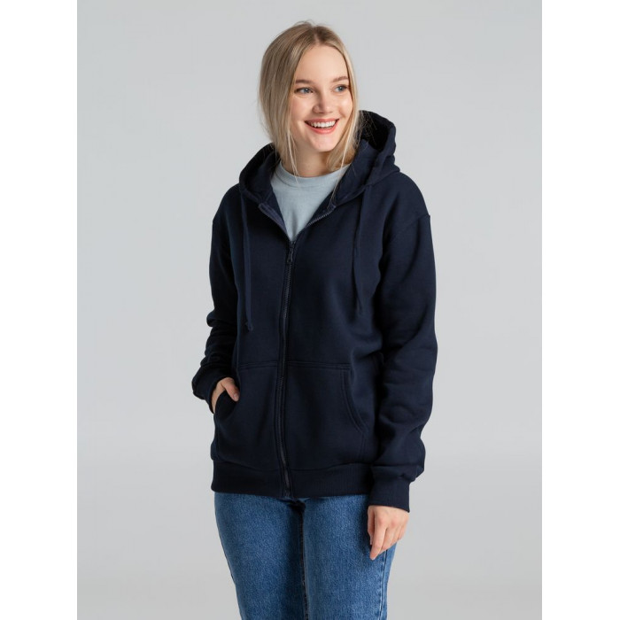 Толстовка на молнии с капюшоном Siverga Heavy 2.0, темно-синяя, размер 5XL