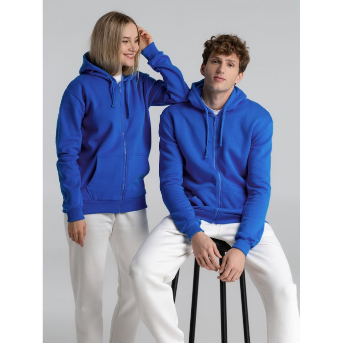 Толстовка на молнии с капюшоном Siverga Heavy 2.0, ярко-синяя, размер 5XL