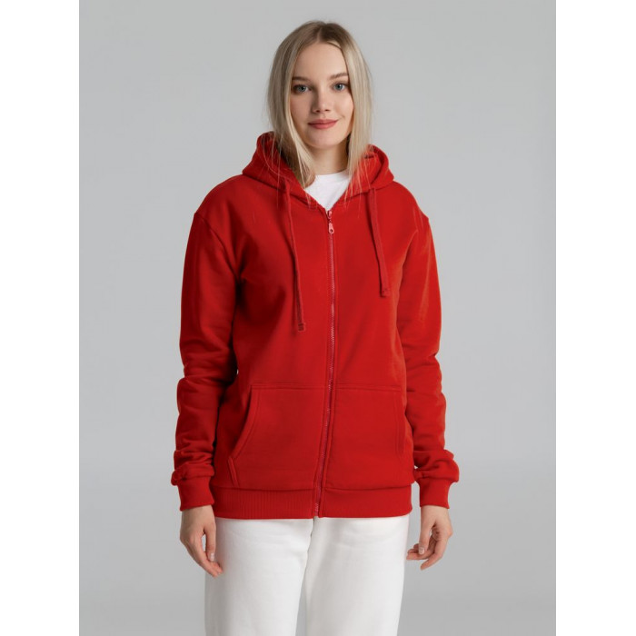 Толстовка на молнии с капюшоном Siverga Heavy 2.0, красная, размер 4XL