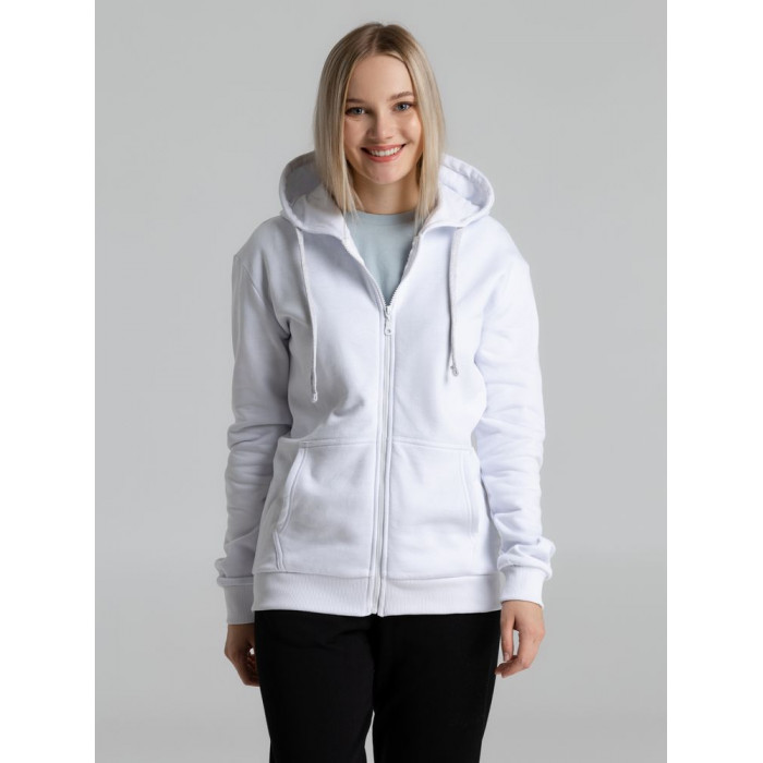 Толстовка на молнии с капюшоном Siverga Heavy 2.0, белая, размер 5XL