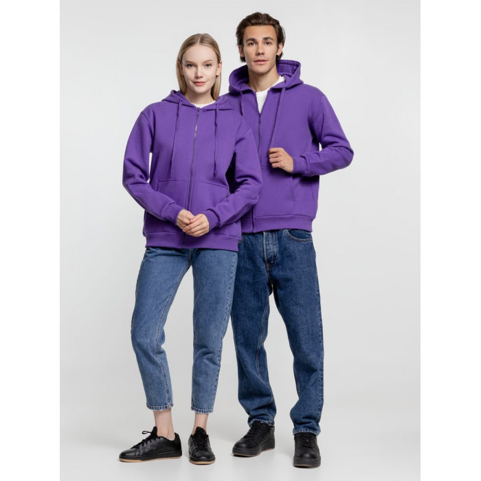 Толстовка на молнии с капюшоном Siverga Heavy 2.0, фиолетовая, размер 4XL