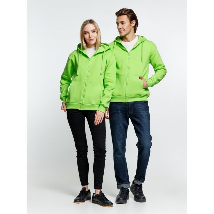 Толстовка на молнии с капюшоном Siverga Heavy 2.0, зеленое яблоко, размер 4XL