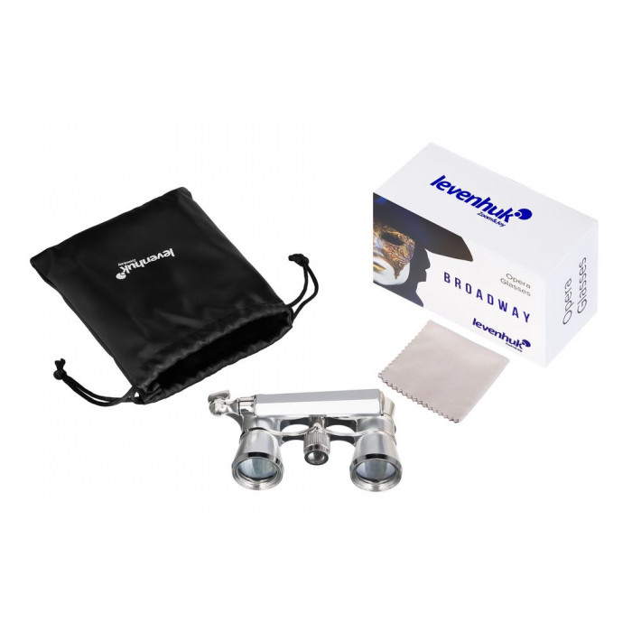 Театральный бинокль-лорнет Broadway 325E, серебристый